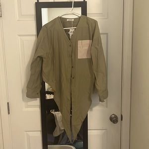 Crop top- tie in the front. Army green color.